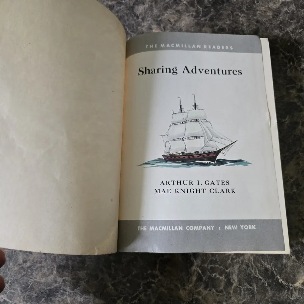 Vintage Book SHARING TOGETHER 1949 Beckley-Cardy School Textbook Junk Journaling